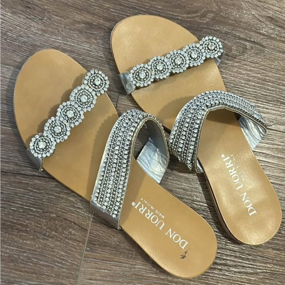 Silver Embellished Women's Sandals